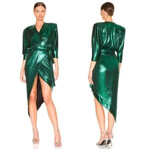 ZHIVAGO Picture This Dress Emerald Metallic